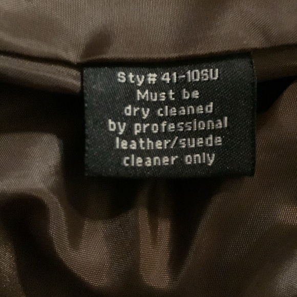 90s brown suede/leather atmosphere jacket. - Picture 5 of 7